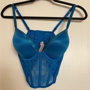 Victoria's Secret Vibrant Blue Lace Bustier